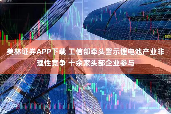 美林证券APP下载 工信部牵头警示锂电池产业非理性竞争 十余家头部企业参与